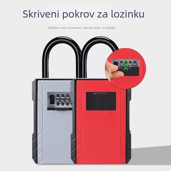 Zidna kutija za ključeve sa šifrom, model 917, visi tip, ABS plast, debljina zaključnog šipke 9,5 mm, numerički kod, za drvena vrata