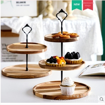 Kreativni europski stil svadbeni stol za deserte, višeslojni drveni stalak za deserte, dekoracija za rođendane