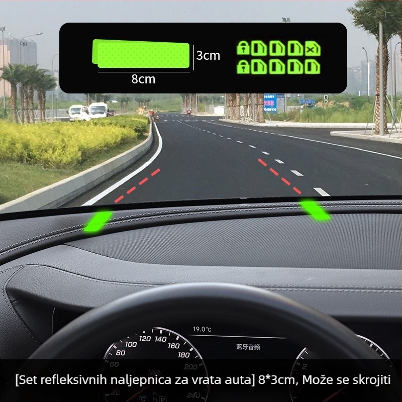 McLaren naljepnica protiv sudara za univerzalne sigurnosne oznake u vozilu, materijal: drugi