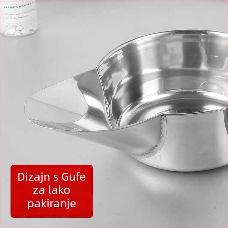Yashirong set žlica i špatula od nehrđajućeg čelika s oblikom duckbill, ručke protivklizne, otporne na visoke temperature, za profesionalnu kuhinju