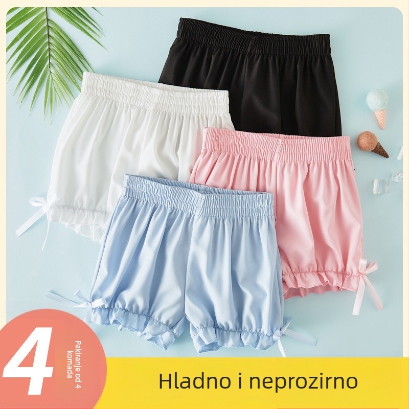 Dječje kratke hlače s ugrađenim sigurnosnim klinom i suknjom, pahuljasti leggings stil, lantern cvjetni uzorak, ljetna odjeća