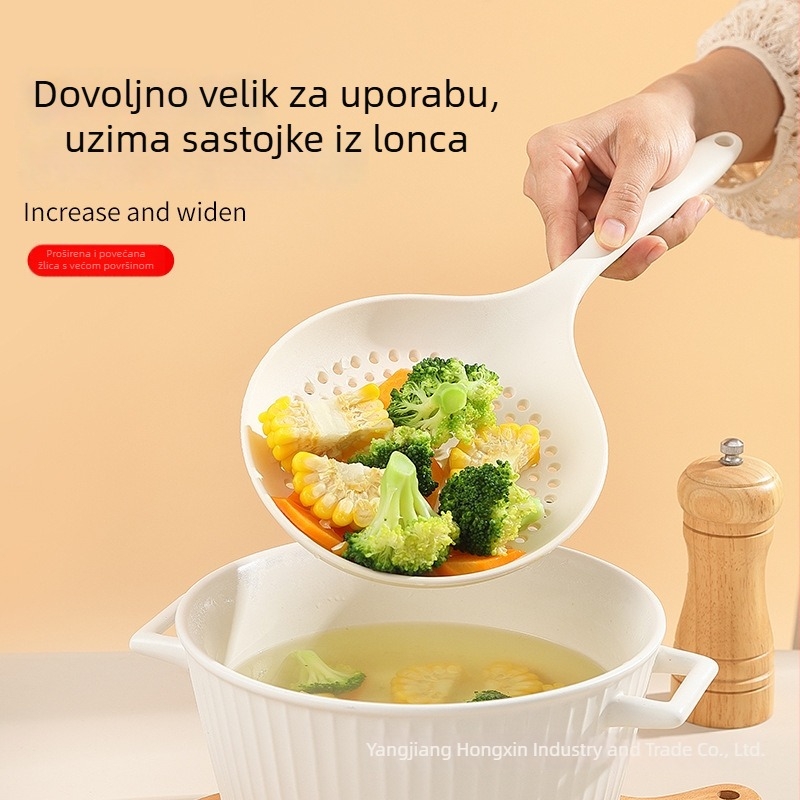 Silikonska cjediljna žlica za kuhanje – otporna na visoke temperature, neprianjajuća, protuklizna, zaštita od opeklina