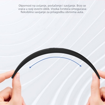 Deep top PVC zaštitna traka protiv sudara za vrata, zakrivljeni krajevi s oštrim vrhovima, univerzalni tip