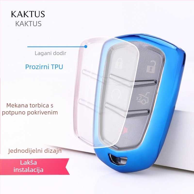 Cadillac TPU futrola za ključ, mekan zaštitni omotač od gume, all-in-one dizajn