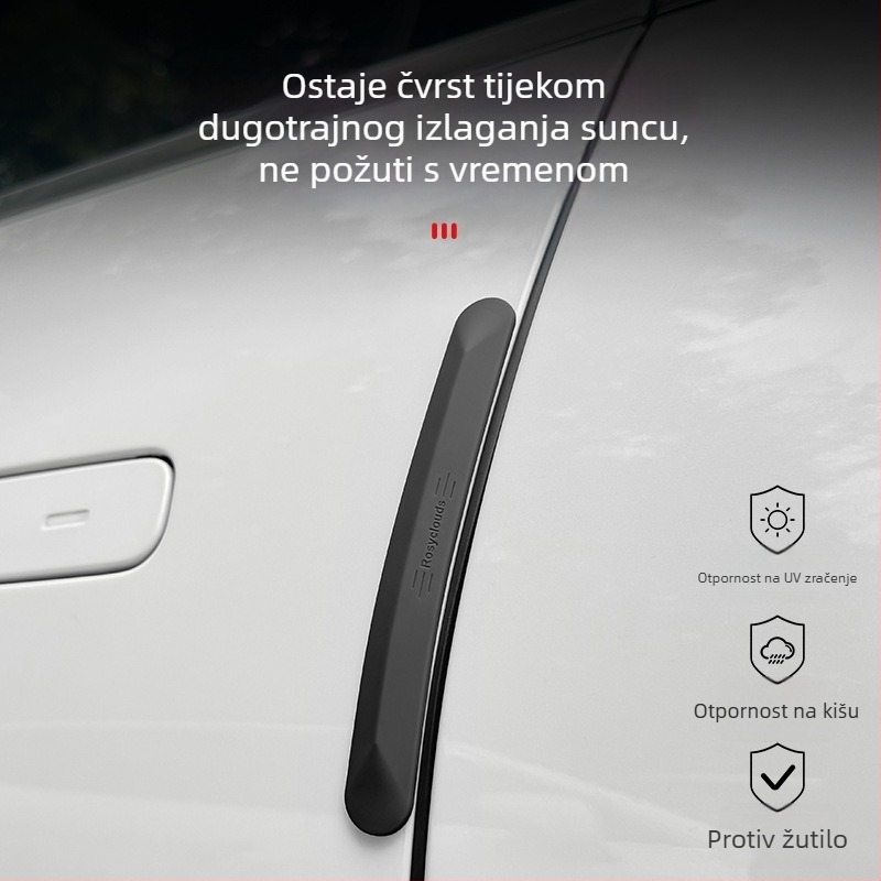 Silikonska anti-udarna traka za vrata automobila, univerzalna kompatibilnost | Materijal: silikon; Tip: anti-udarna traka; Primjena: vrata automobila