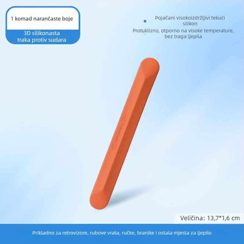 Silikonska anti-udarna traka za vrata automobila, univerzalna kompatibilnost | Materijal: silikon; Tip: anti-udarna traka; Primjena: vrata automobila