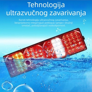 Howo A7 zadnje svjetlo – LED 10W, 24V, kućište od tvrdog akrila