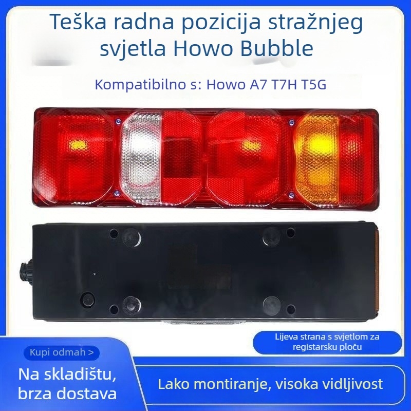 Howo A7 zadnje svjetlo – LED 10W, 24V, kućište od tvrdog akrila