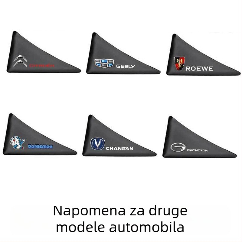 Pojas protiv sudara za vrata automobila, mali trokutasti zaštitni naljepnica kuta, PVC materijal, univerzalni modeli