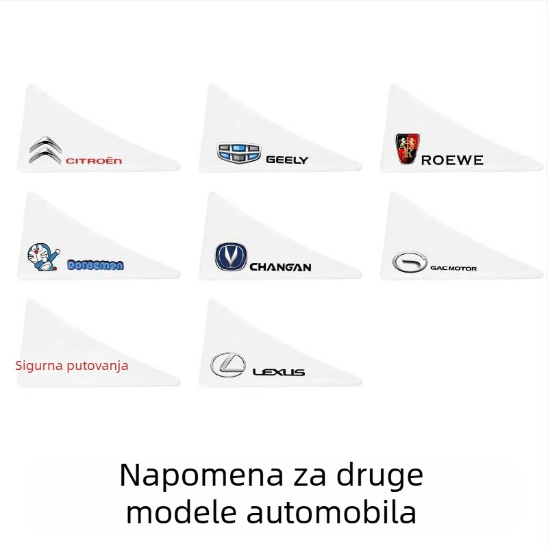 Pojas protiv sudara za vrata automobila, mali trokutasti zaštitni naljepnica kuta, PVC materijal, univerzalni modeli