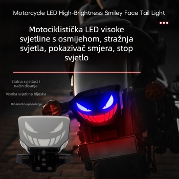 LED stražnje svjetlo za motocikl CG125 / TMX155 sa vodičem svjetla, pokazivačima i svjetlom kočnice, 12V