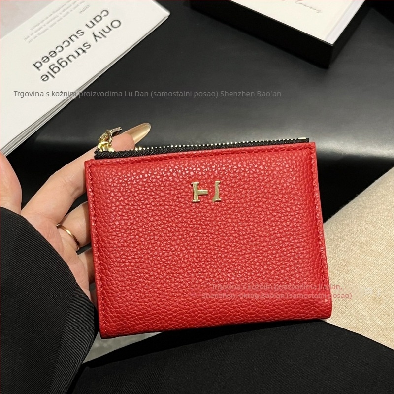 PU novčanik za kovanice s više pretinaca za kartice i remenom za nošenje (unisex, proljeće 2025)