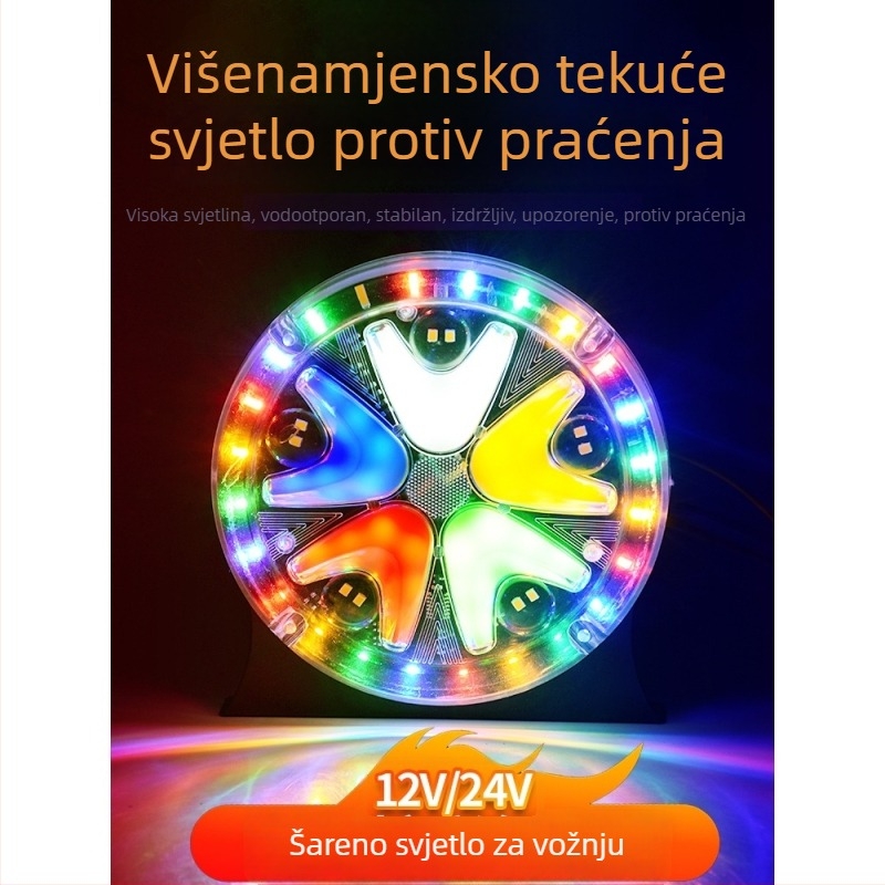 2026 24V šareni tekući LED sustav za kočenje s pokazivačem smjera, vodootporan