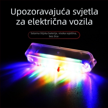 LED stražnje svjetlo s solarnim napajanjem – protiv zadnje sudara, model: Solar anti-rear collision light, izvor svjetla: LED, napon: 5V, vijek trajanja: 50.000 h