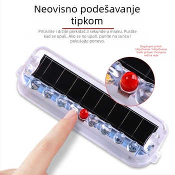 LED stražnje svjetlo s solarnim napajanjem – protiv zadnje sudara, model: Solar anti-rear collision light, izvor svjetla: LED, napon: 5V, vijek trajanja: 50.000 h