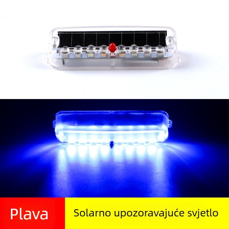 LED stražnje svjetlo s solarnim napajanjem – protiv zadnje sudara, model: Solar anti-rear collision light, izvor svjetla: LED, napon: 5V, vijek trajanja: 50.000 h