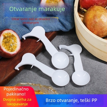 Jednokratna žlica za otvaranje marakuje, plastična, za odrasle, stil Novog kineskog, završna vodena površina