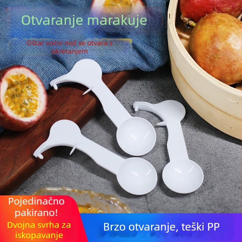 Jednokratna žlica za otvaranje marakuje, plastična, za odrasle, stil Novog kineskog, završna vodena površina