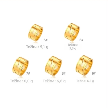 Prsten od nehrđajućeg čelika, geometrijski dizajn, poliran završetak, unisex, hip-hop stil, osobni modni izraz