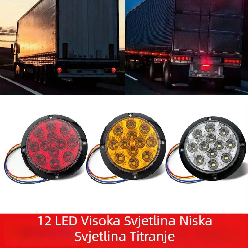 Auto stražnje svjetlo GK-HFL-12SMD, 1.2W, 12V, 80-100 lm, Piranha LED