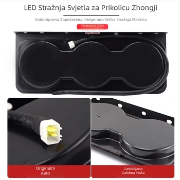 Zadnja svjetla prikolice kamiona, 24V LED, vodootporna, trostruka kočnica/indikator, stražnje kombinirano svjetlo