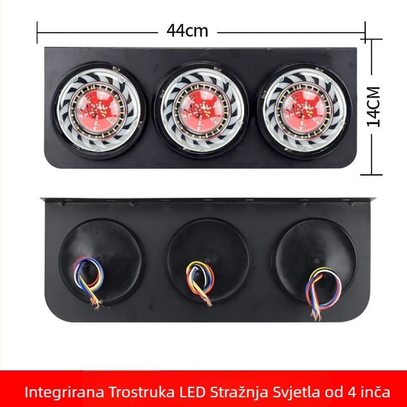 Zadnja svjetla prikolice kamiona, 24V LED, vodootporna, trostruka kočnica/indikator, stražnje kombinirano svjetlo