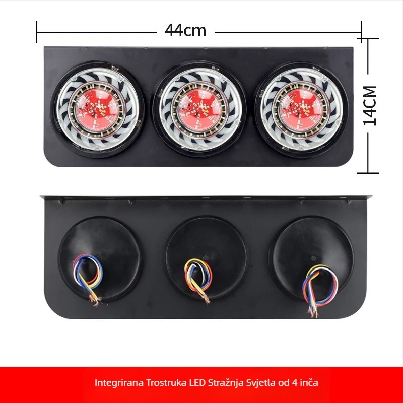 Zadnja svjetla prikolice kamiona, 24V LED, vodootporna, trostruka kočnica/indikator, stražnje kombinirano svjetlo