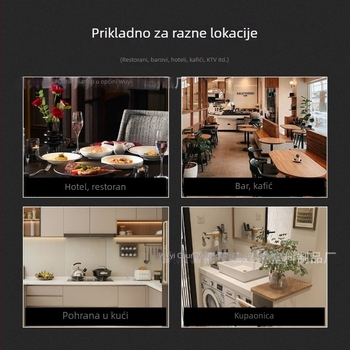 Pladanj od plastike – pravokutni, moderan jednostavan dizajn, elektroplatirana površina, pogodan za hotele i posluživanje hrane, moguć tisk logotipa (Elektroplatirana površina, Tisak logotipa, Prilagodba, Hoteli i posluživanje hrane)