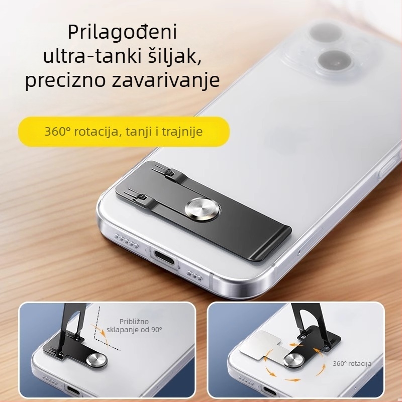 Držač za telefon za stolni stalak s rotacijom od 360°, ljepilo stražnje pričvršćivanje, legura