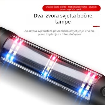 Ručni automobil sigurnosni čekić sa svjetlom i probijačem za staklo, kućište od aluminijske legure, 3,7V, domet 300–500 m
