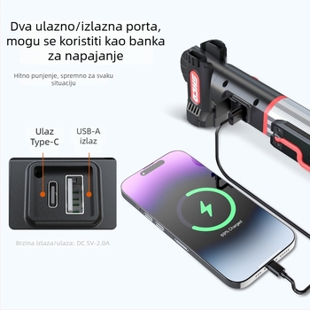 LED lampu za popravak vozila s magnetskom dugačkom trakom, aluminijska legura, 1200 lm, 3,7 V, LED