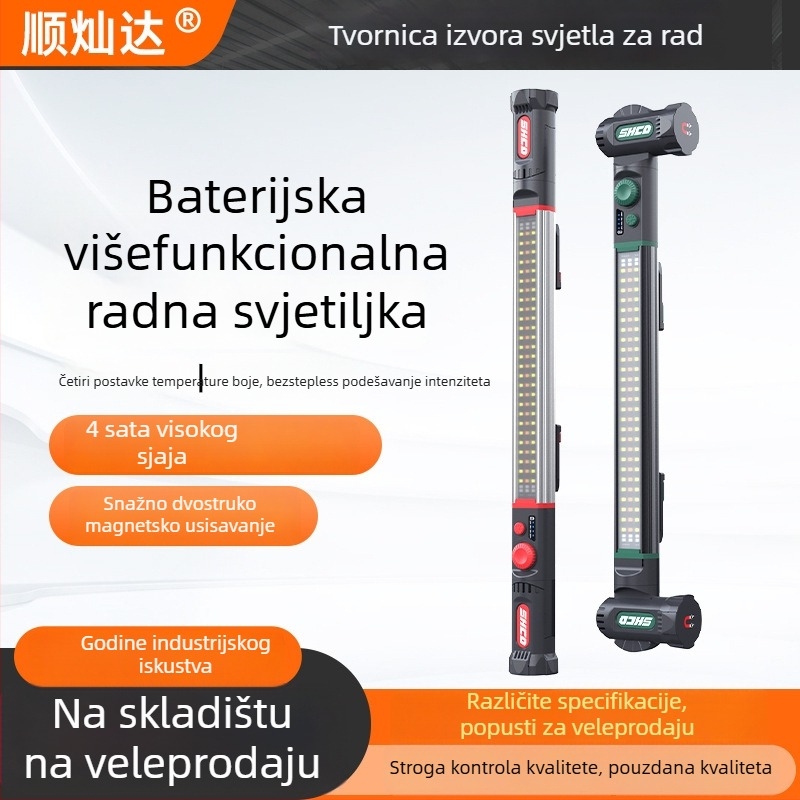 LED lampu za popravak vozila s magnetskom dugačkom trakom, aluminijska legura, 1200 lm, 3,7 V, LED