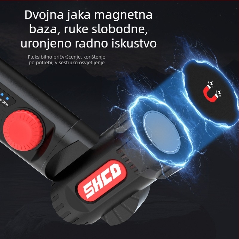 LED lampu za popravak vozila s magnetskom dugačkom trakom, aluminijska legura, 1200 lm, 3,7 V, LED