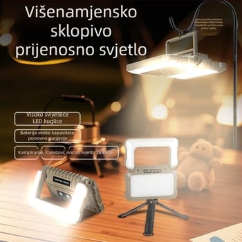 Golden Kirin Prijenosna vanjska sklopiva kamp lampica, 15W LED, 4800mAh, 360° rotacija, višenamjenska prijenosna radno-inspekcijska lampa