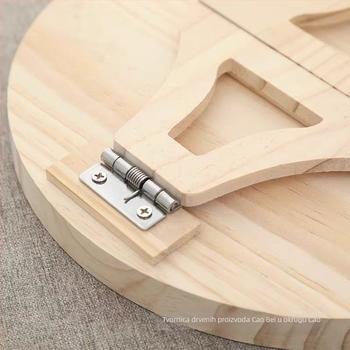 Kružni sklopivi drveni pladanj za naslon na kauču, bočni stol za doručak