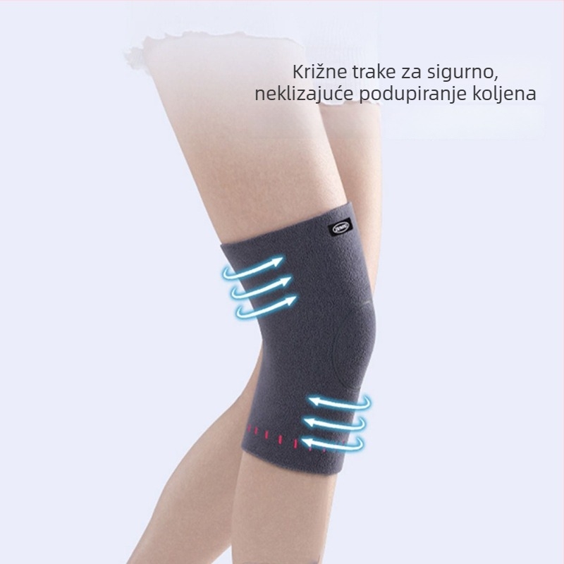 Dvostrano plišane koljeno jastučice za jesen-zimu, topla podrška koljenu, zaštita meniskusa, zaštitne čarape za noge