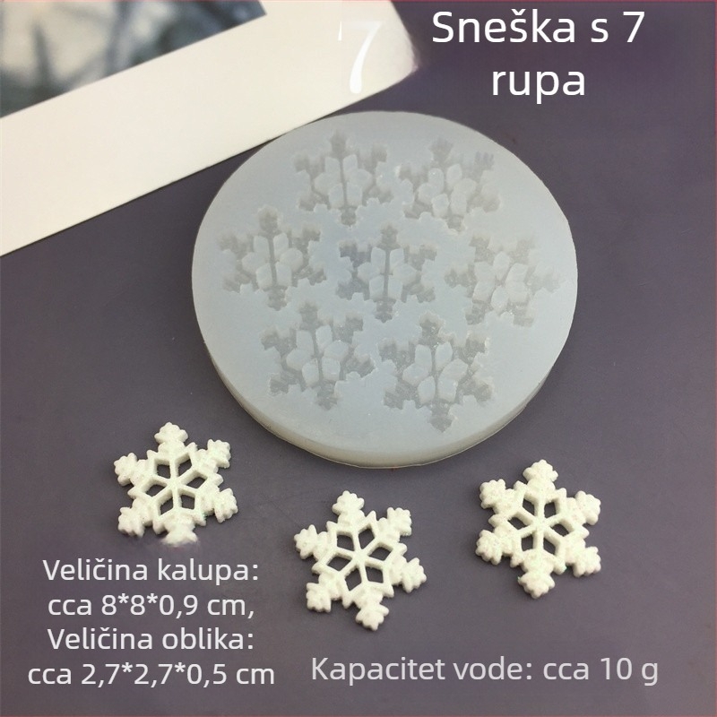 Silikonska kalupa za kolače - okrugli oblik, neobičan dizajn, za božićne čokoladne torte i deserte
