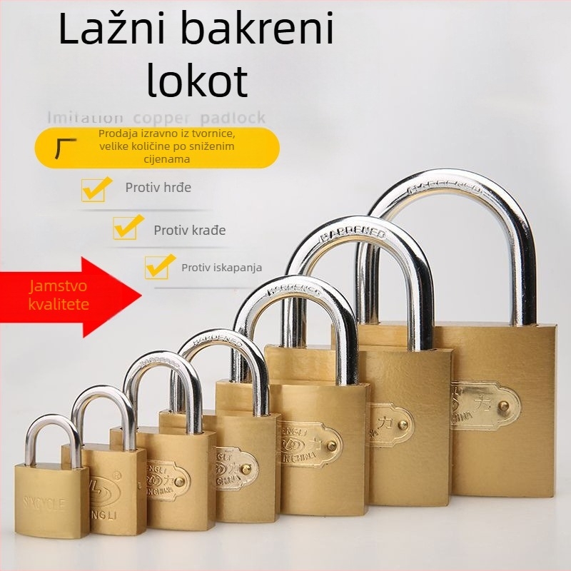 Kućni lakat Type C, željezni, otvoreni cilindar, 3 ključa