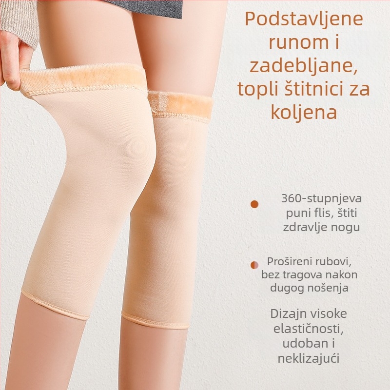 Ženske koljenice s flis podstavom, produžene navlake za noge za hladno vrijeme