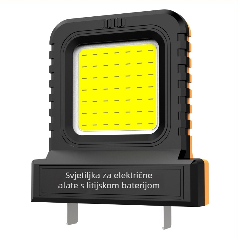 Kamp LED svjetlo, napajano baterijom, 21V, 10W, prekidač s gumbom na stražnjoj strani