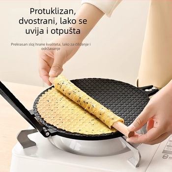 Tava za jajčane rolice i kalup za kolače - hrskava korica, dvostrano plinsko grijanje - kuhinjski alat