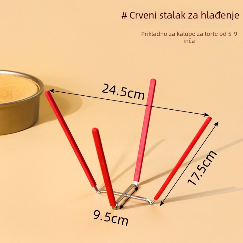 YCG Alati za pečenje – moderan minimalistički četverozupni držač za obrnuto hlađenje i podršku kalupa za chiffon tortu