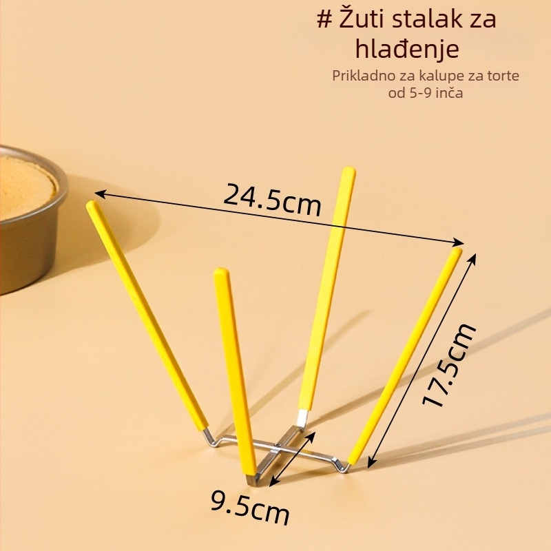 YCG Alati za pečenje – moderan minimalistički četverozupni držač za obrnuto hlađenje i podršku kalupa za chiffon tortu