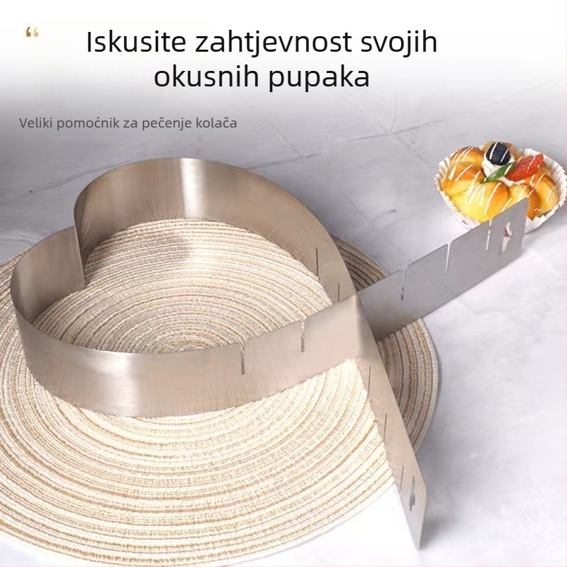Proširiva srcolna mousse forma od nehrđajućeg čelika, za pečenje, prilagodljiva