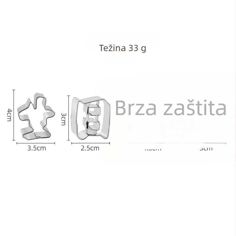 Ollie kalup za pečenje kolačića, nehrđajući čelik, nepravilni oblik