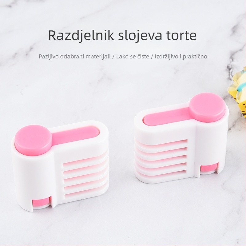 Rezač za tortu i pomoćnik za slojevito slaganje kruha, plastični alat za pečenje, PS materijal