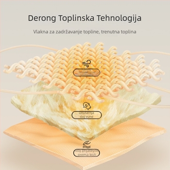 Ženske tople antistatike hlače s zaštitom koljena, visoki struk, dvostruki sloj, debljina 251–300 g/m²