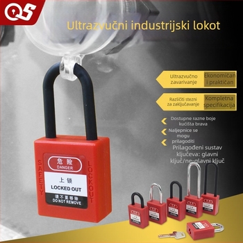 Industrijska brava, tip E, konstrukcija od čelika i najlona, marka SQS, LOTO izolacijska brava za industrijska, kemijska, elektronička, naftna i ugljena okruženja