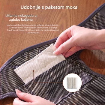 Grijajući masažni jastuk za koljeno i rame sa vibracijom i moksibustijom, inteligentna kontrola temperature, 5V, 5W, 45–60°C