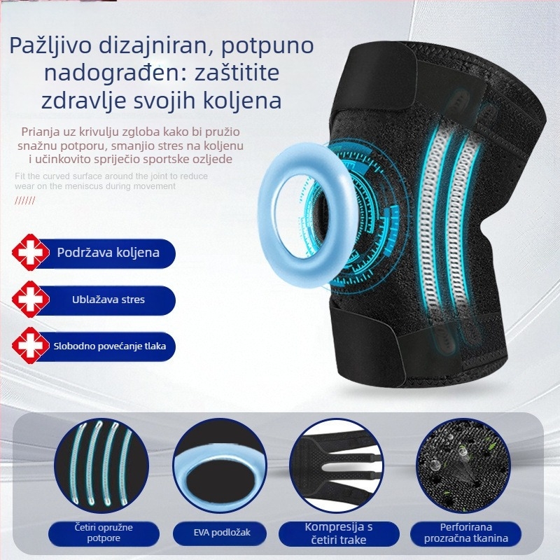 BORSU profesionalni sportski štitnici za koljena za zaštitu meniska, pogodni za košarku i trčanje, unisex